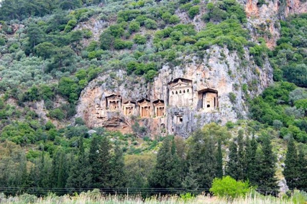 Lycian Rock Tombs, Dalyan - Turkey. Lycian Rock Tombs, Dalyan - Turkey.