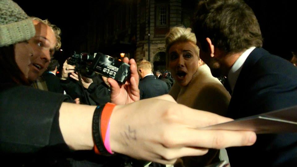 Emma Thompson chatting to Bradley Cooper at the 2014 Bafta Awards.